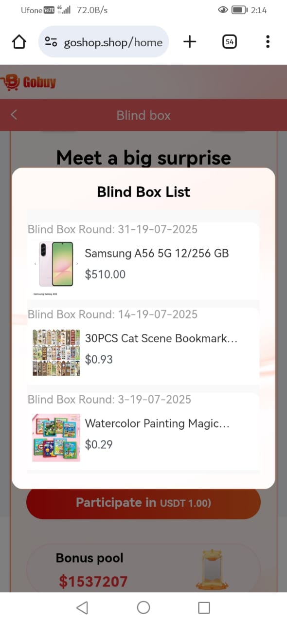Blind box winner